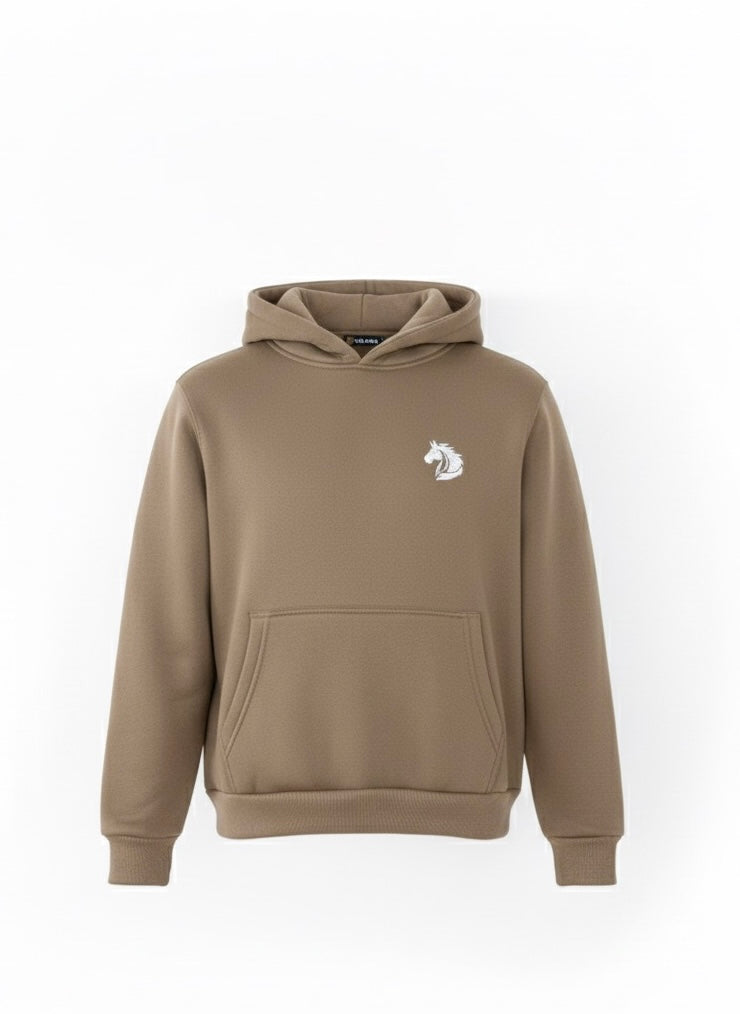 Cotton Fleece Hoodie (Brown) - Ultimate Comfort