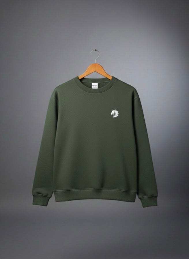 Cotton Fleece Sweatshirt (Green) - Ultimate Comfort