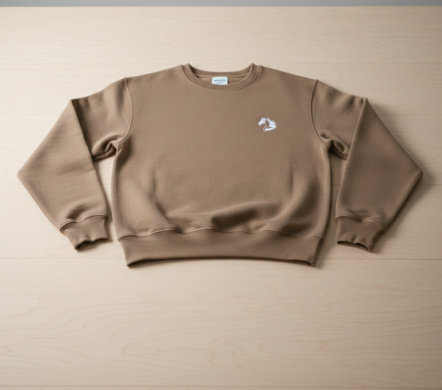 Cotton Fleece Sweatshirt (Brown) - Ultimate Comfort